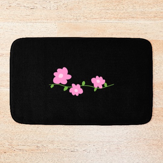 pink flowers plants symbol nature Bath Mats
