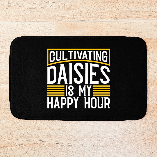 Daisy Garden Gardening Gardener Bath Mats