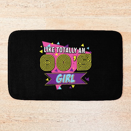 Like Totally An 80s Girl Retro Bath Mats