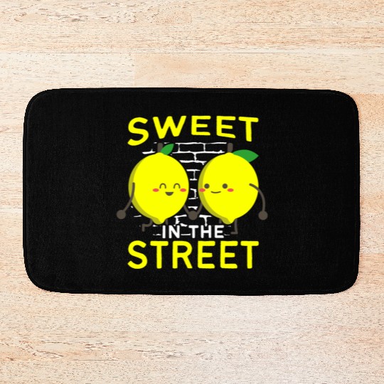 Sweet In The Street Sell Lemonade Funny Lemon Bath Mats