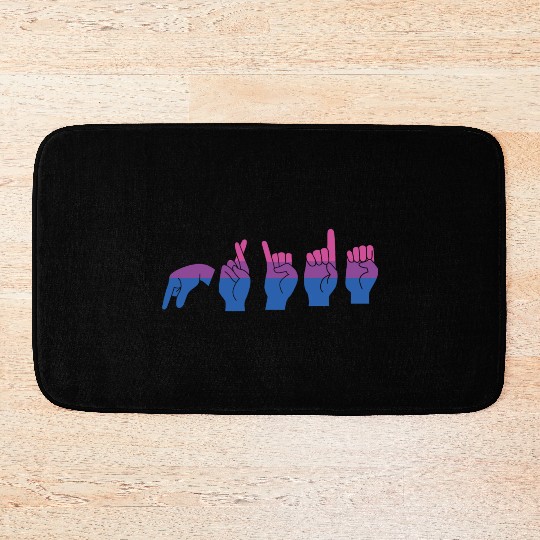 Bisexual ALS Pride BI Sing Language LGBT Lover Bi Bath Mats