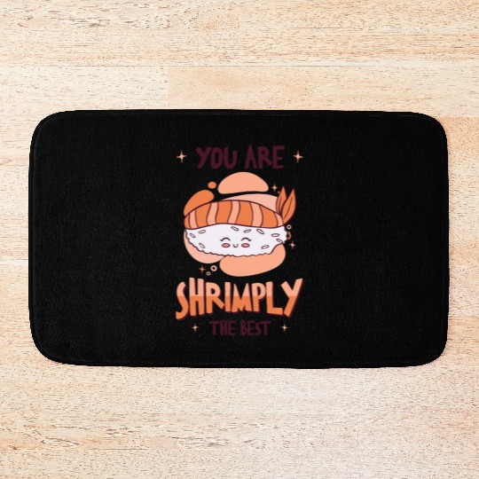 Asian Food Sushi Shrimp Food Sushi Lover Bath Mats