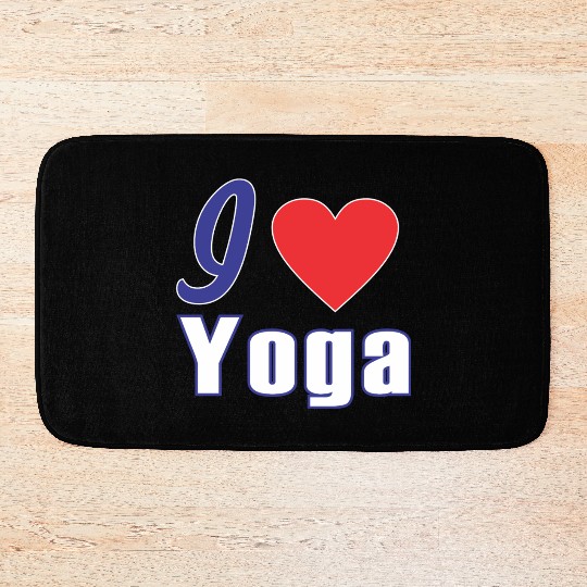 i love yoga Bath Mats