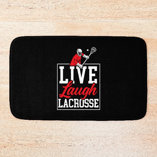 Live Laugh Lacrosse Goalkeeper Goalie Sport Lax Bath Mats