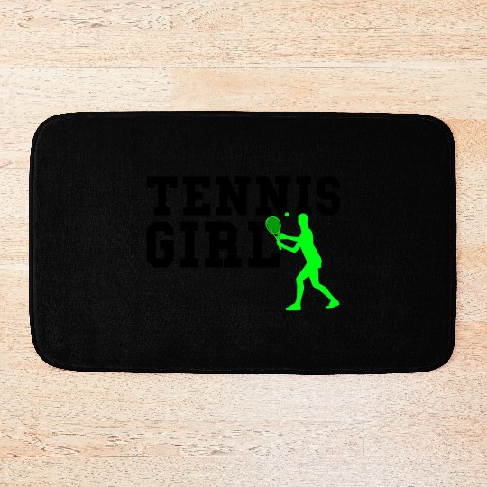 tennis girl Bath Mats
