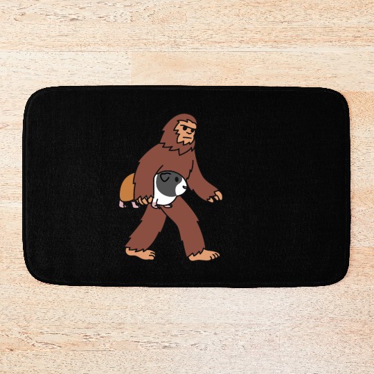Bigfoot Sasquatch Walking Guinea Pig Bath Mats