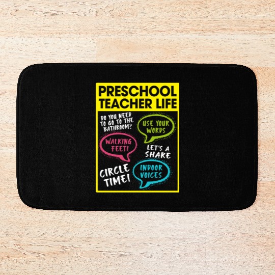 Preschool Teacher Life Bath Mats