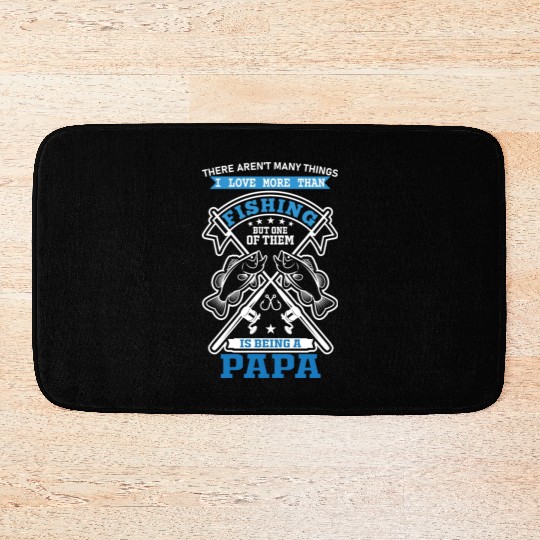 Fishing lover. Fishing dad. Fathers day fishing Bath Mats