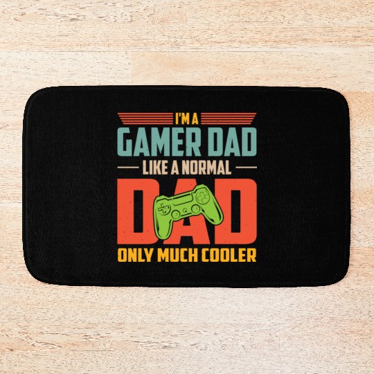 Gamer Gaming dad fathers day Bath Mats