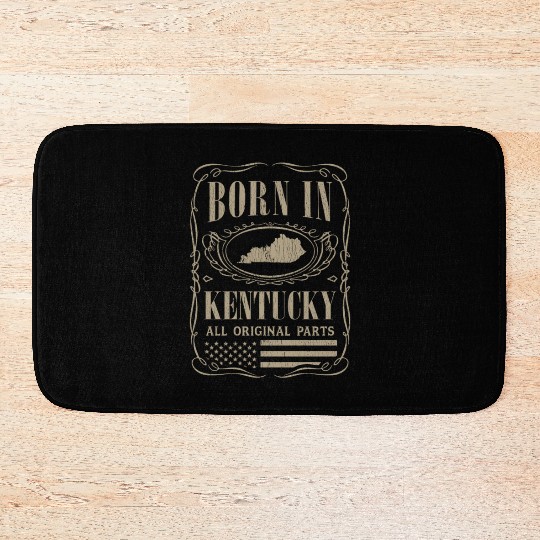 Vintage America US States Born Kentucky Bath Mats