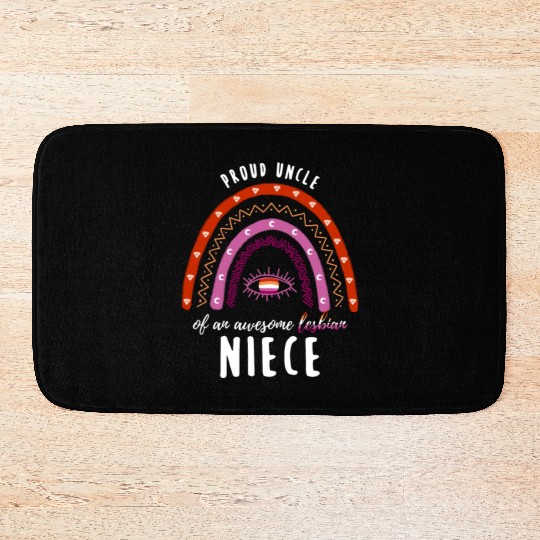 Rainbow Uncle Lesbian Niece Bath Mats