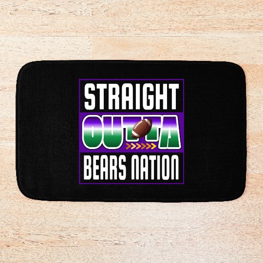 Straight Outta Bears Nation Football Full Icon Bath Mats