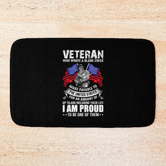 Veterans day celebration. Thank you veterans Bath Mats