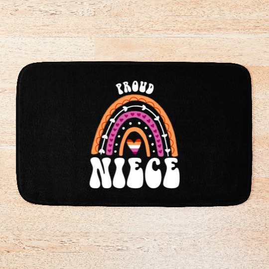 Proud Niece Lesbian Pride Rainbow Bath Mats