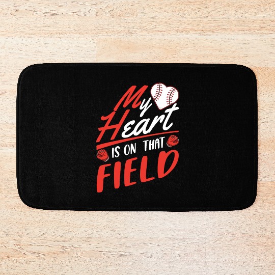 Baseball Mom Son Baseball Lover Bath Mats