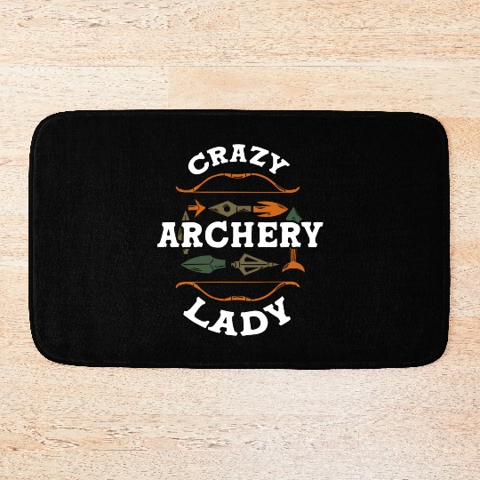 Crazy Archery Lady Archer Bath Mats