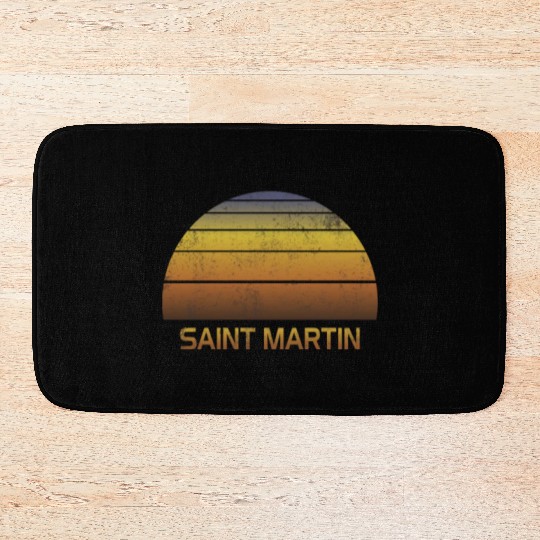 Vintage Sunset Family Vacation Souvenir Saint Bath Mats