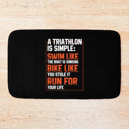Triathlon Running Swim Bike Athelete Apparel Bath Mats
