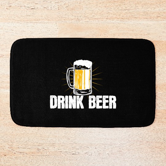 Drink beer Bath Mats
