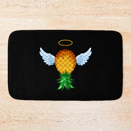 Cute Swinger Upside Down Pineapple Angel Wings Bath Mats