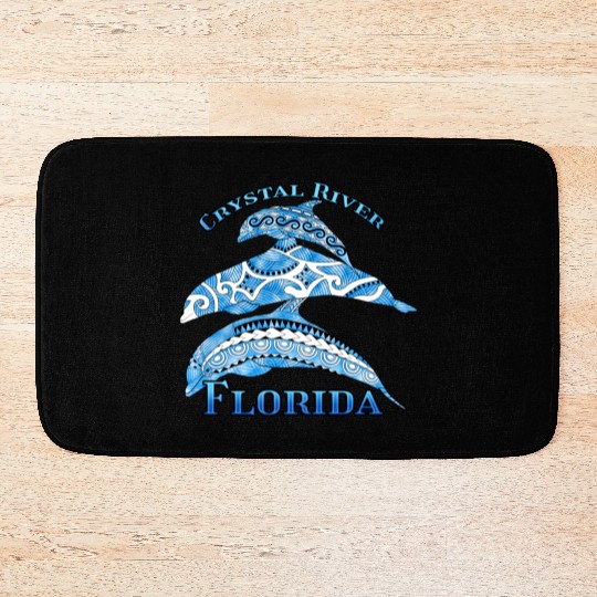 Crystal River Florida Vacation Tribal Dolphins Bath Mats