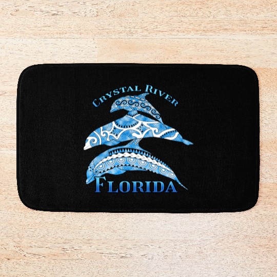 Crystal River Florida Vacation Tribal Dolphins Bath Mats