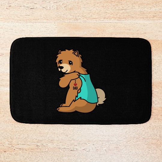 I Love Dad Chow Chow Bath Mats