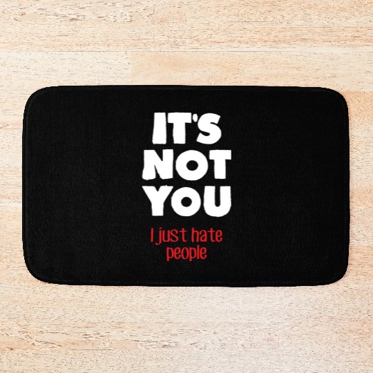 I hate people (dark) Bath Mats