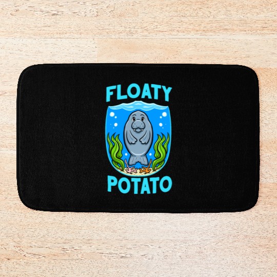 Manatees Sea Cow Floaty Potato Manatee Bath Mats