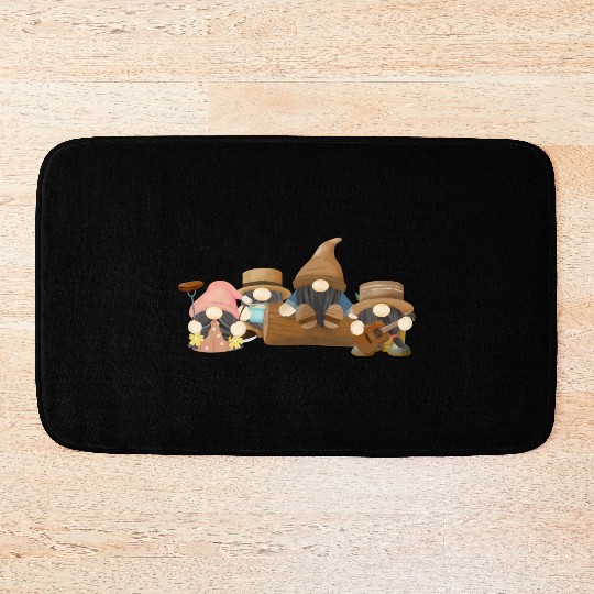 Camping Gnome Squad Gardening Gnomes Bath Mats