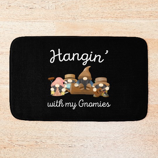 Funny Gnomes Gardening Gnome Guitar Bath Mats