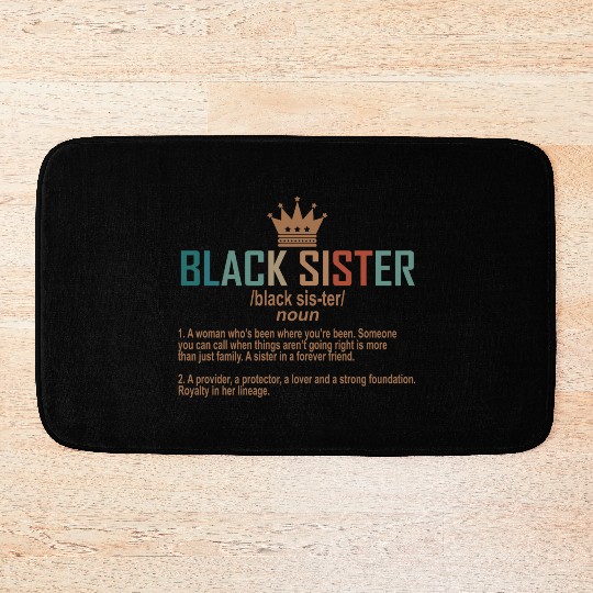 Black Sister Definition Vintage Bath Mats