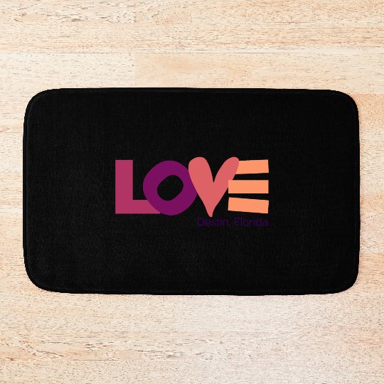 LOVE LOGO Multi Color Logo Bath Mats