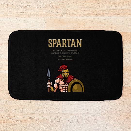 Spartan Soldier Motivation Warrior Training Bath Mats