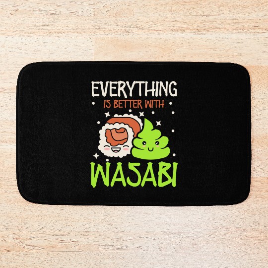 Everything Is Better Sushi Lover Japan Japanese Bath Mats