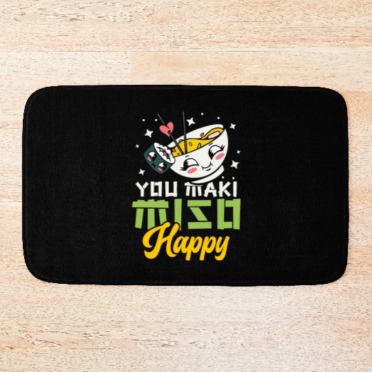 You Maki Miso Happy Ramen Lover Japan Japanese Bath Mats