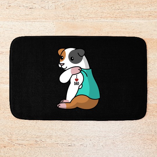 I Love Dad Guinea Pig Bath Mats