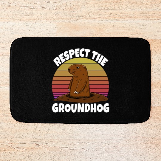 Respect The Groundhog Bath Mats