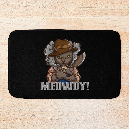 Cowboy Barn Bull Rider Rodeo Country Western Movie Bath Mats