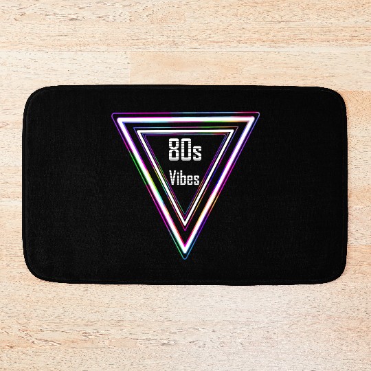 Totally Triangular 80s Vibes Bath Mats