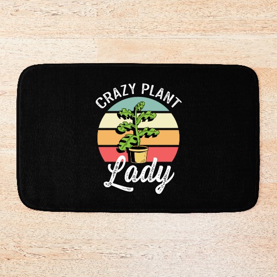 Crazy Plant Lady Plantsmen Gift Bath Mats