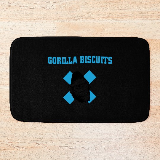 Gorilla Punk Eat Biscuits Bath Mats