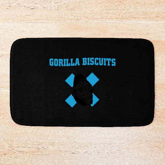 Gorilla Punk Eat Biscuits Bath Mats