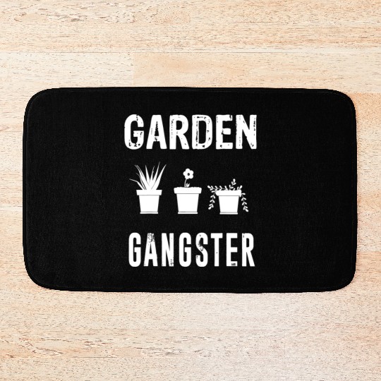 Funny Garden Gangster Gift Gardening Seeding Plant Bath Mats