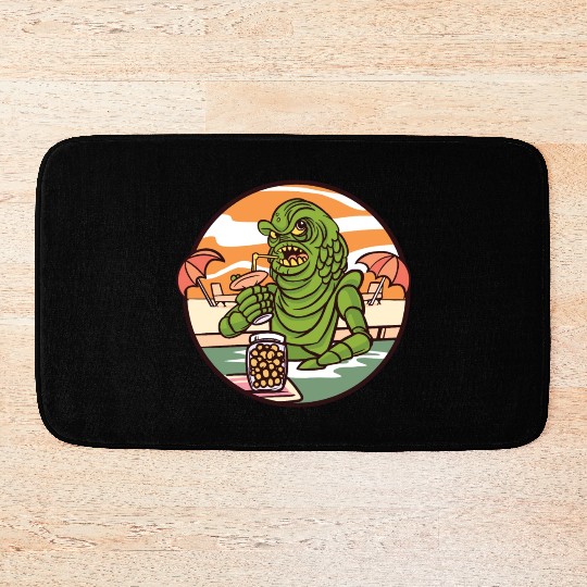 Monster drinking cocktail Monster drinking cocktai Bath Mats