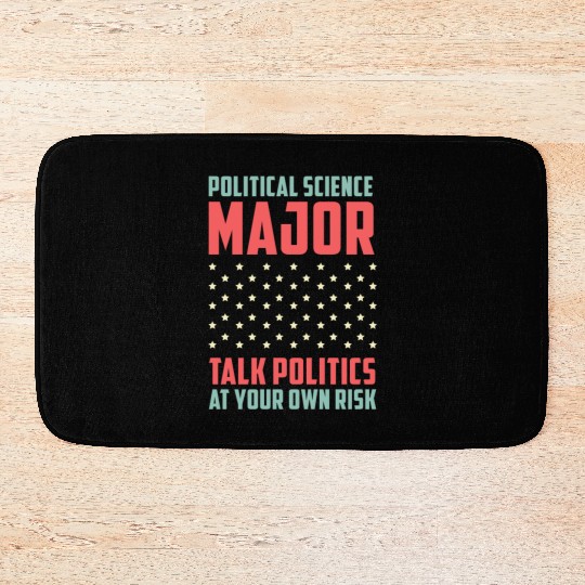 Talks Politics College Student Gift Bath Mats