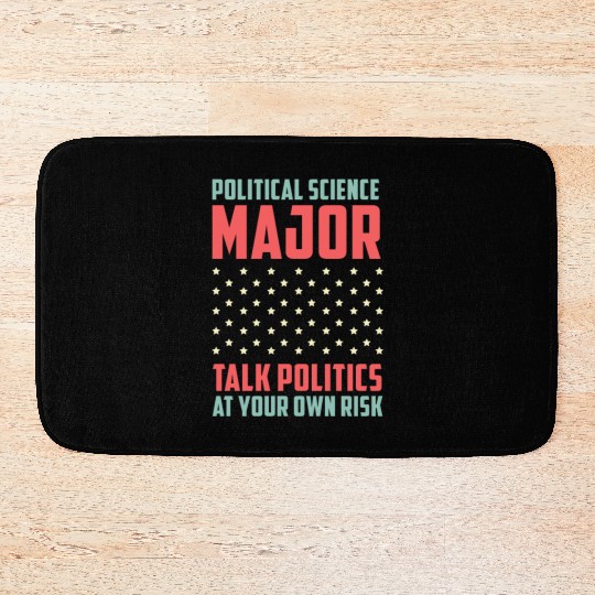 Talks Politics College Student Gift Bath Mats