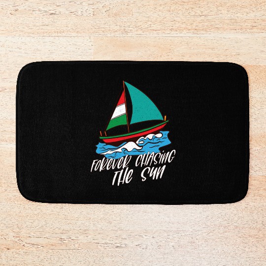 Sailing Sailboat Boating Retirement Plan Yacht Bath Mats