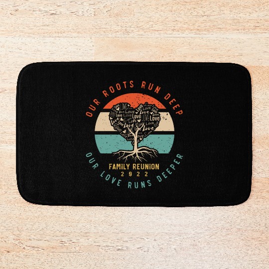 our roots run deep, family reunion Bath Mats