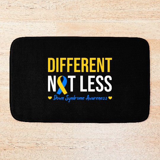 Different Not Less World Down Syndrome Awareness Bath Mats